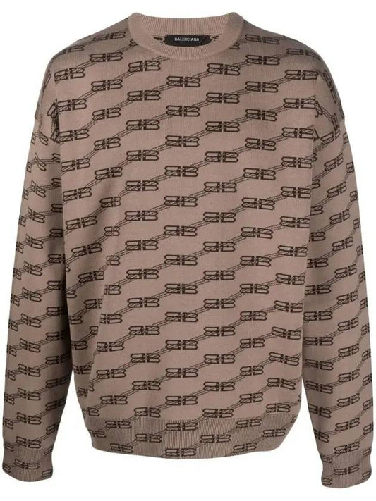 Luxury Balenciaga Trending 2025 BB Monogram Sweatshirt Brown
