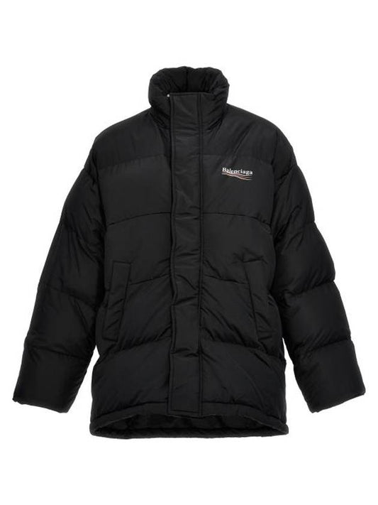 Luxury Balenciaga Trending 2025 Political Wave Logo Padding Black