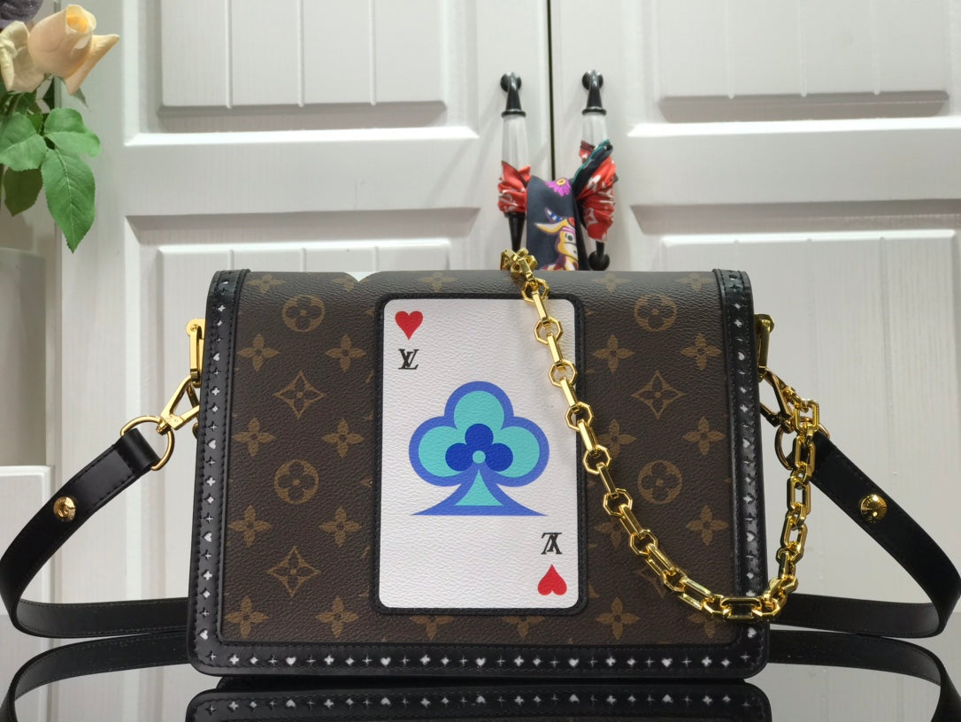 Top Quality Dauphine MM Game On Monogram Canvas By Nicolas Ghesquiere For Women, Womens Handbags, Shoulder And Crossbody Bags 9.8in/25cm Top Quality M57448