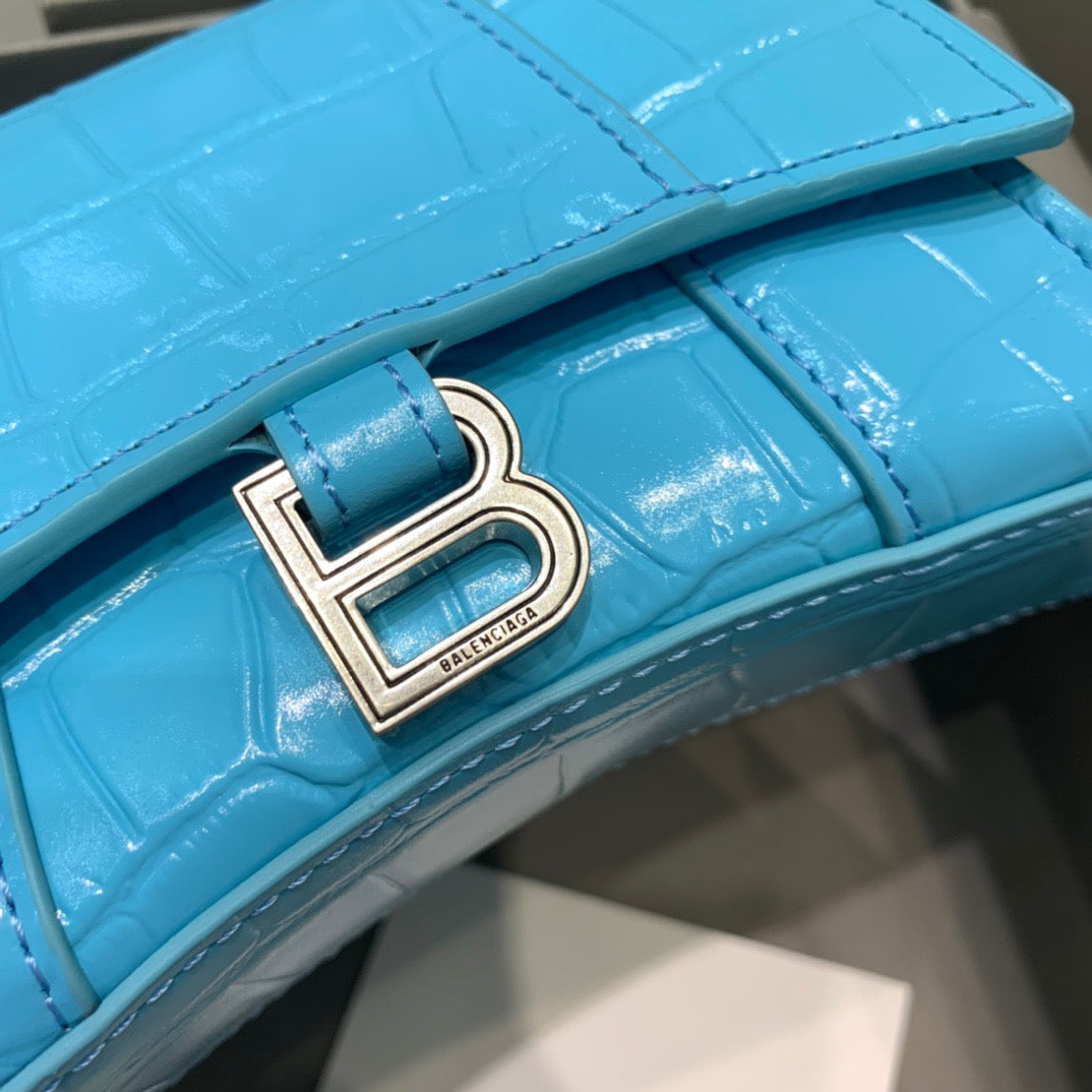 Top Quality Hourglass Mini Handbag In Blue, For Women,  Bags 4.7in/12cm