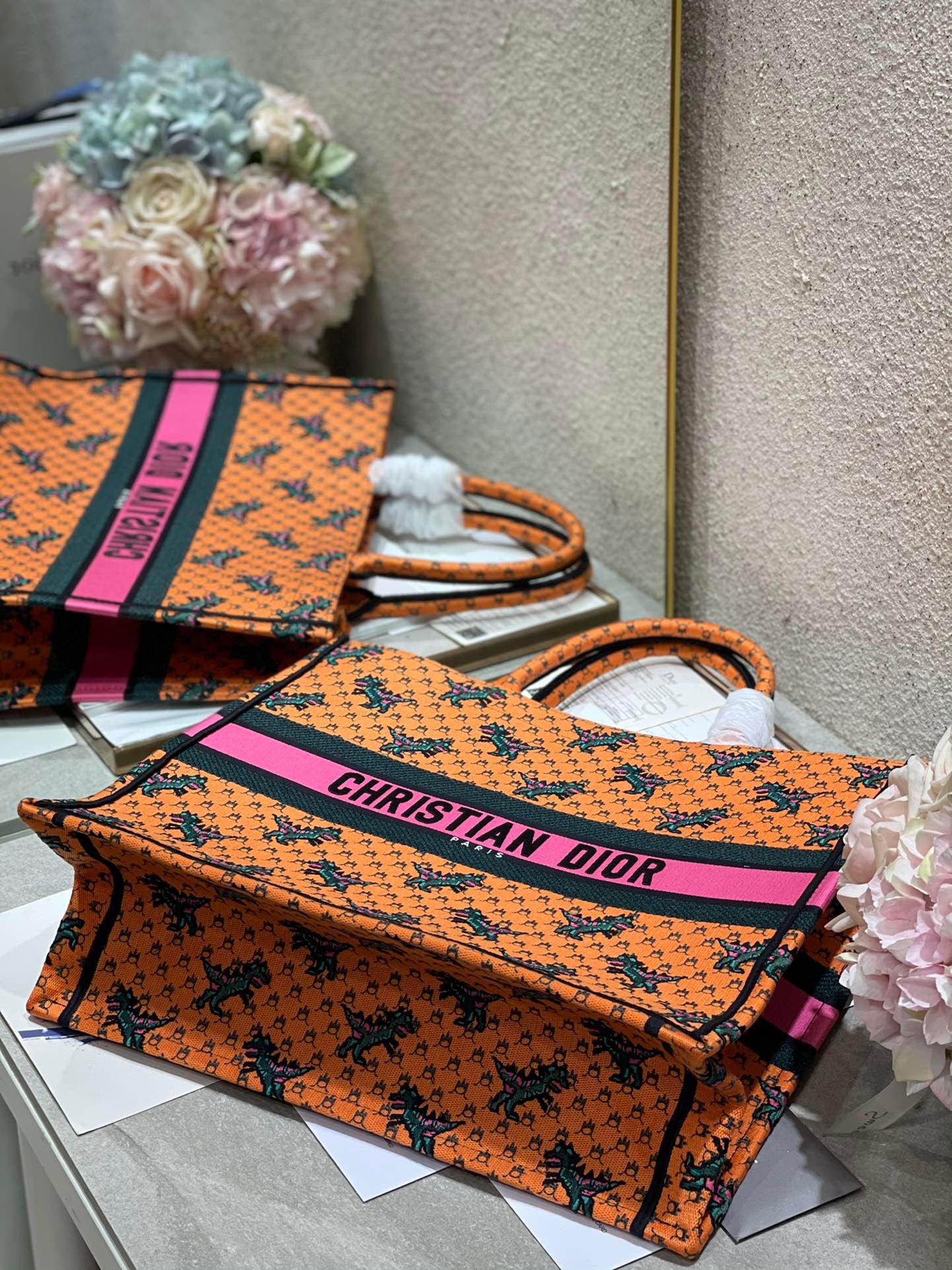Top Quality Large Book Tote Orange Multicolor, For Women, Womens Handbags 16.5in/42cm CD