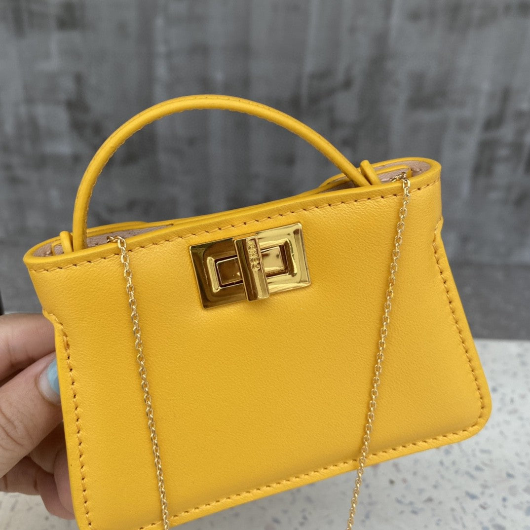 Top QualityTop Quality Nano Peekaboo Charm Crossbody Yellow Bag For Woman 12cm/4.5in