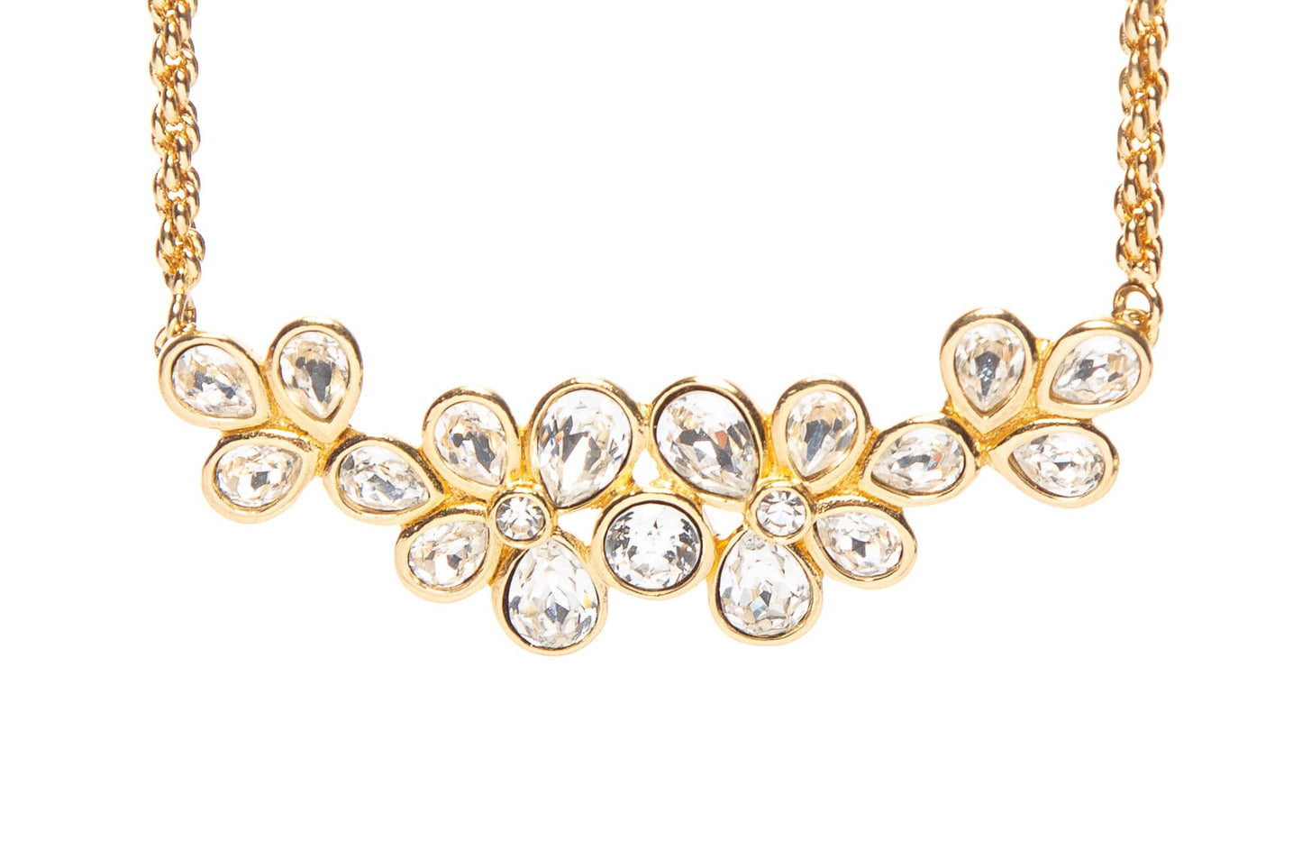 Christian Dior   Gold Floral Necklace