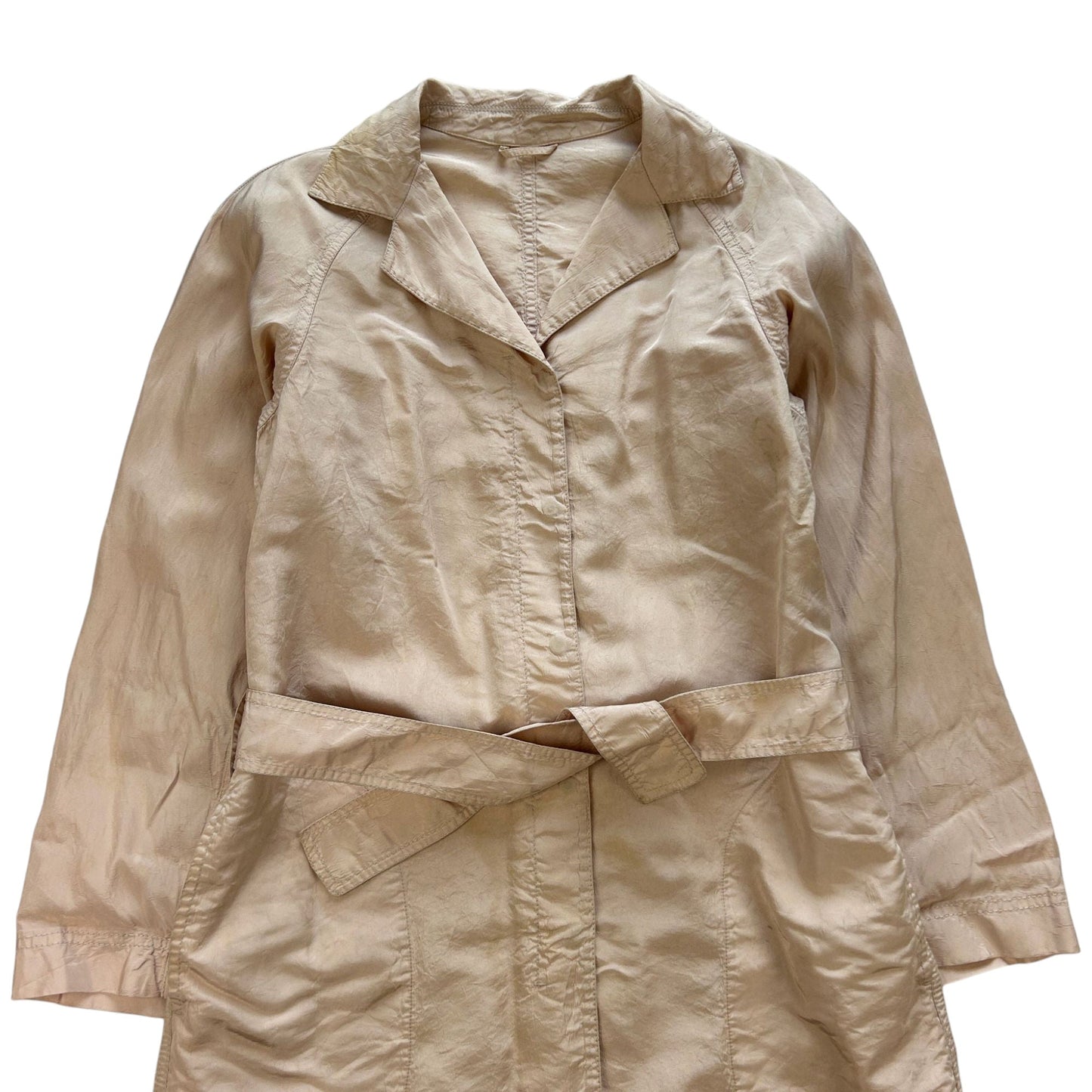 Prada Silk Trench Coat Women's Size L