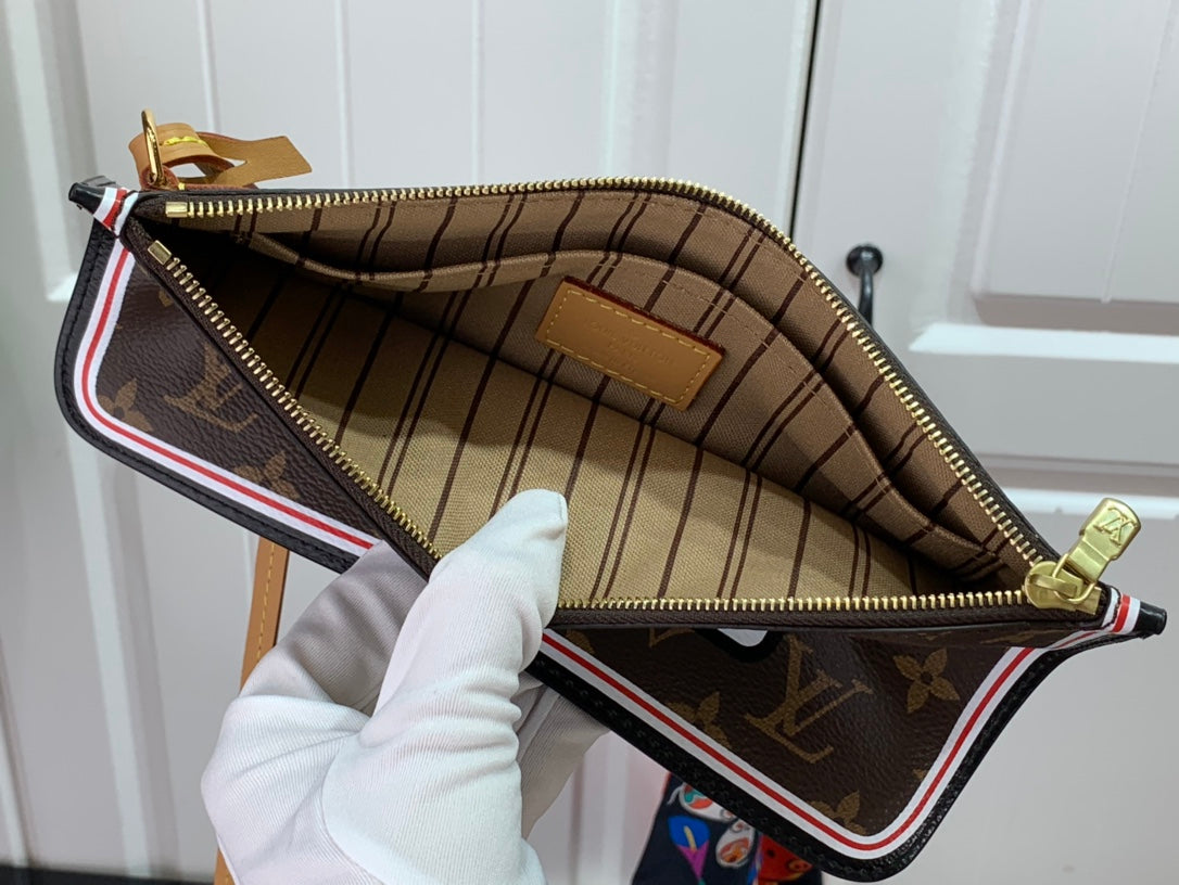 Top Quality Neverfull MM Game On Tote Bag Monogram Canvas By Nicolas Ghesquiere For Women,  Shoulder Bags 12.2in/31cm Top Quality M57452