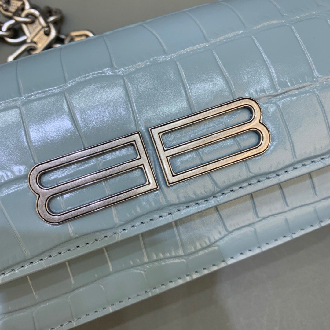 Top Quality Gossip Small On Chain Shoulder Bag Blue, For Women,  Bags 7.4in/19cm