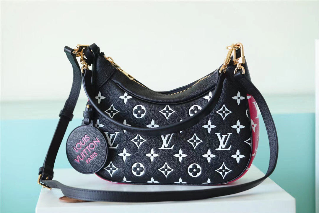 Top Quality Bagatelle Monogram Empreinte Black / White / Pink For Women,  Shoulder And Crossbody Bags 22cm/8.7in Top Quality M46091