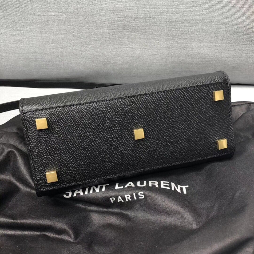 Top Quality Manhattan Nano Shopping Bag In Box Black For Women 8.2in/21cm YSL 5937410SX0W1000