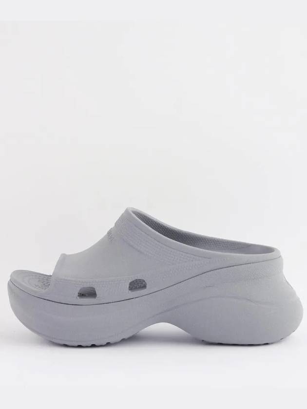 Luxury Balenciaga Trending 2025 Pool Platform Slipper Grey