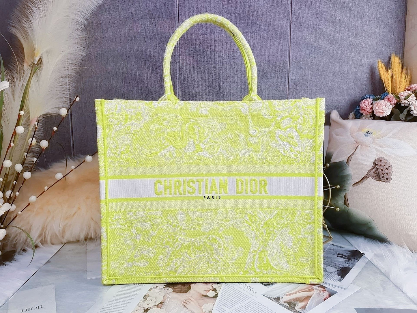 Top Quality Large Book Tote Yellow, For Women, Womens Handbags 16.5in/42cm CD