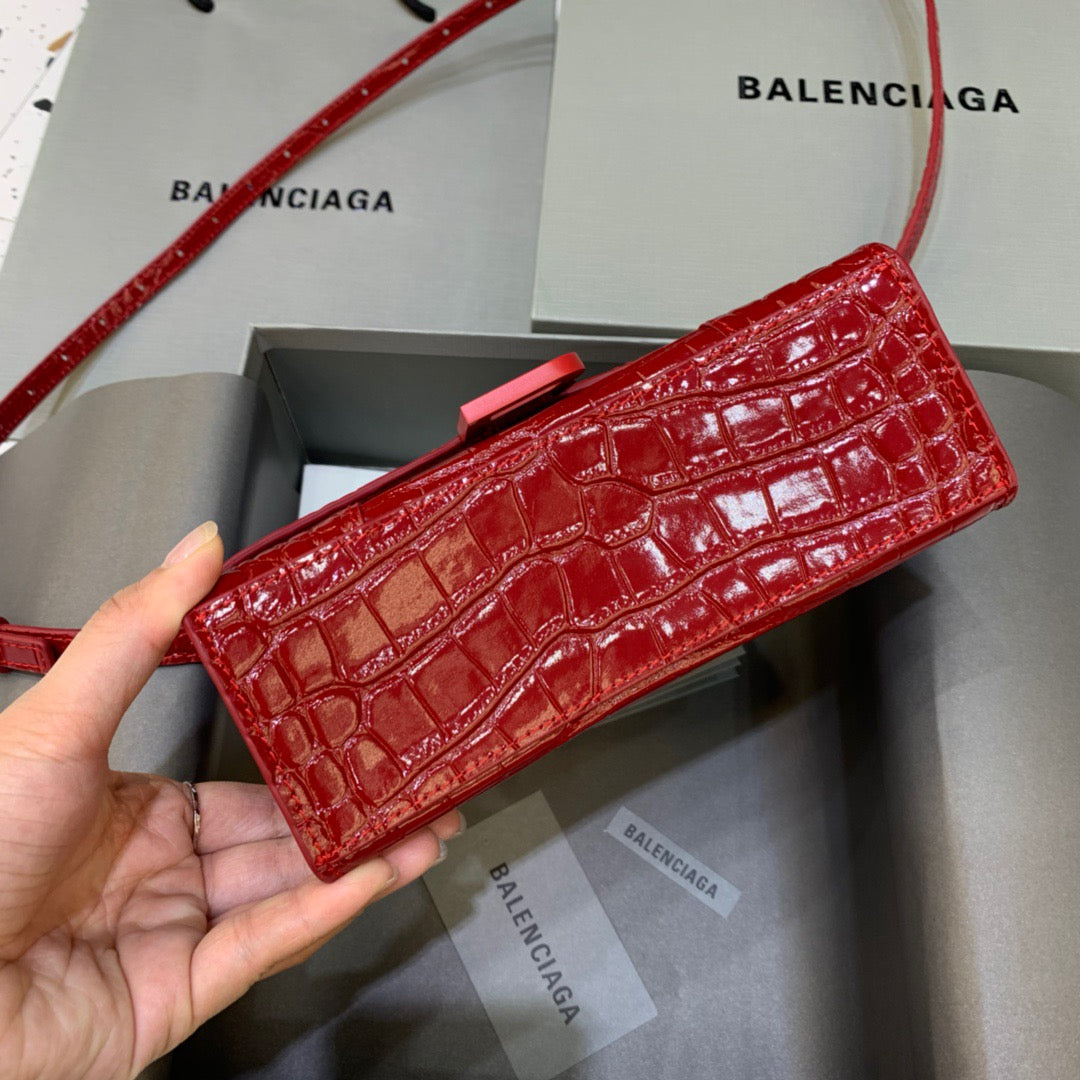 Top Quality Hourglass XS Handbag In Red, For Women,  Bags 7.4in/19cm