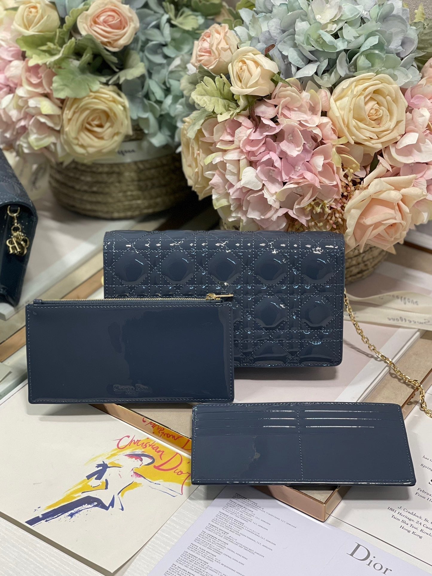 Top Quality Lady Pouch Midnight Blue, For Women, Womens Handbags 8.5in/21.5cm CD