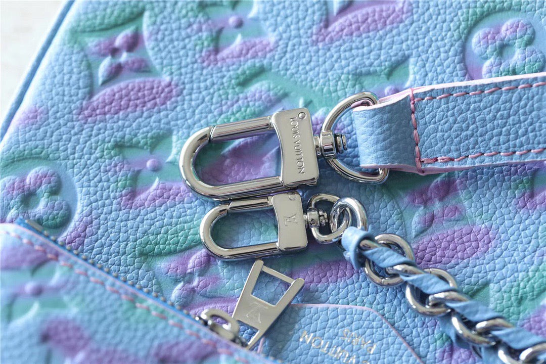 Top Quality Multi Pochette Accessoires Monogram Empreinte Blue For Women, Womens Handbags 9.4in/24cm Top Quality 