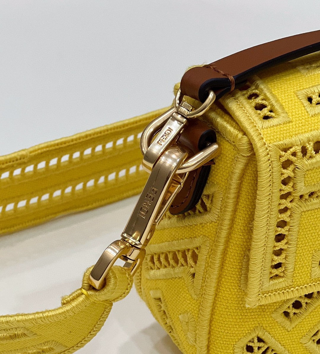 Top QualityTop Quality Baguette Yellow with Embroidery Small Bag For Woman 21cm/8in