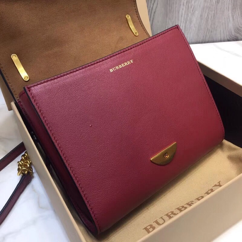 Top Quality Grommet Detail Crossbody Bag Dark Red For Women, Bags 7.1in/20cm