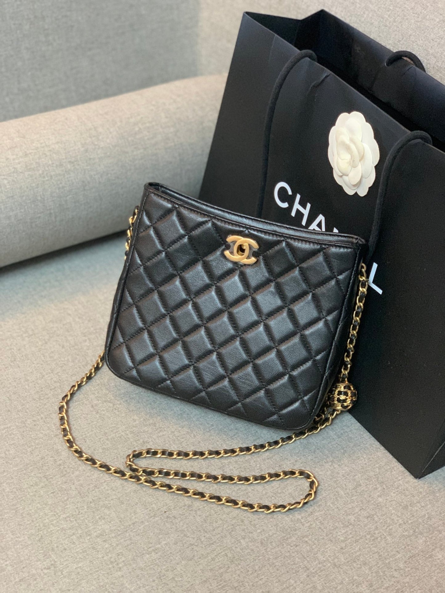 CHLHobo Handbag Black Bag For Women 16cm/6in