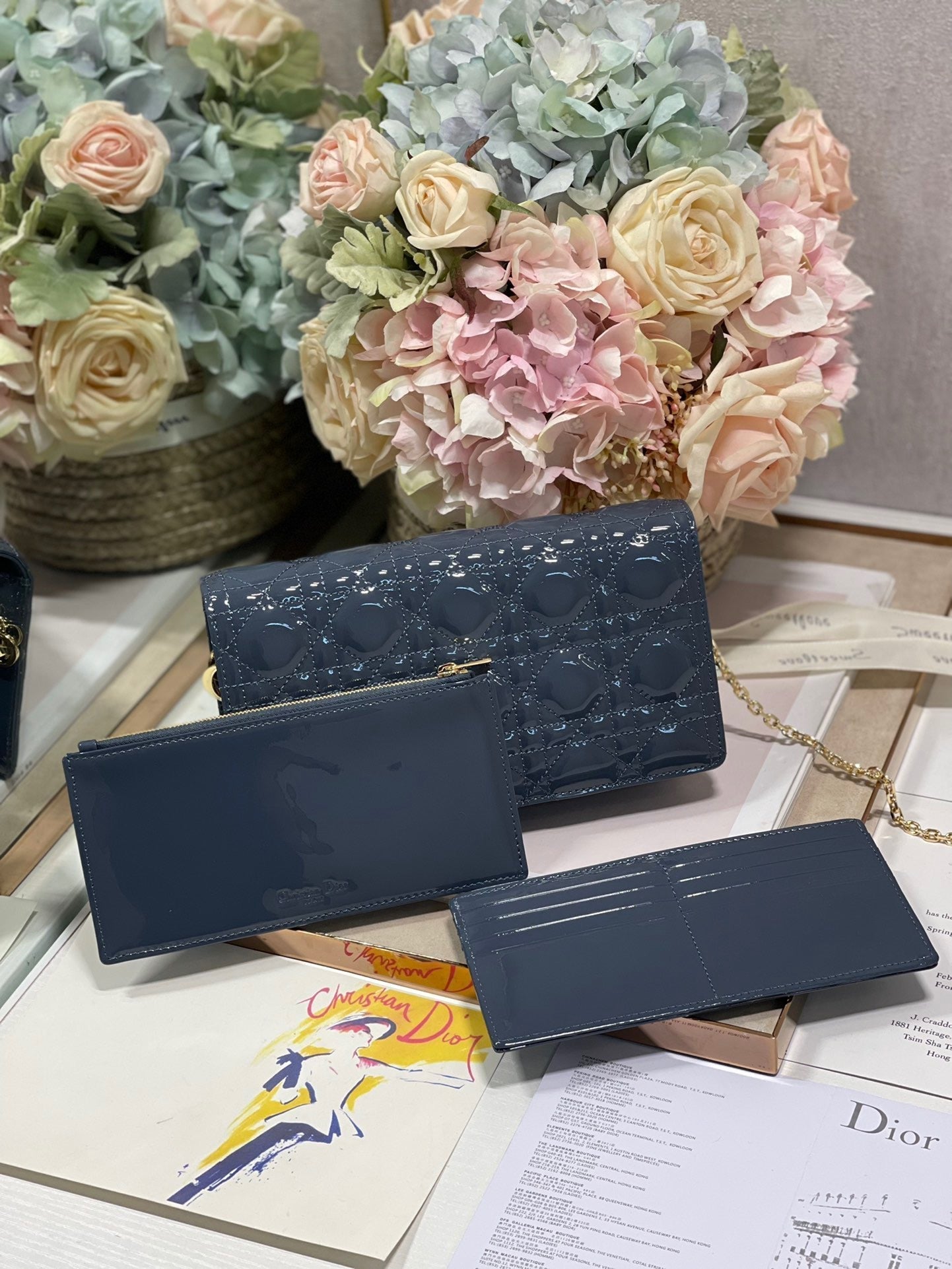 Top Quality Lady Pouch Midnight Blue, For Women, Womens Handbags 8.5in/21.5cm CD