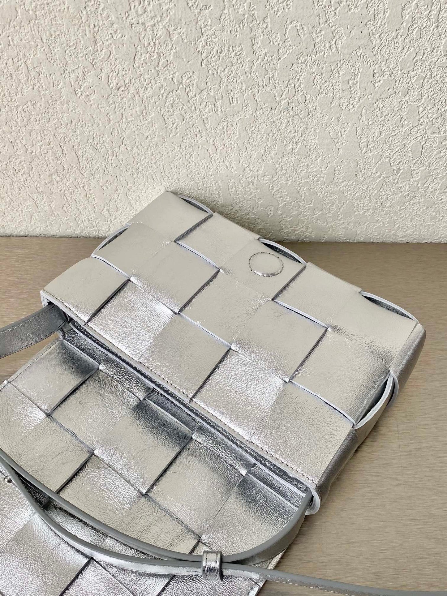 Top Quality Cassette Crossbody Bag Silver, For Women, Bags 9.1in/23cm 
