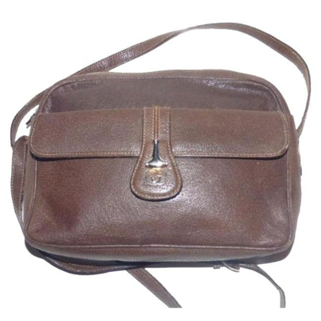 Gucci   Medium Brown Very Supple Leather Cross Body Bag