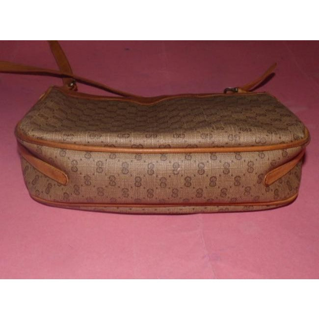 Gucci   Small G Logo Print Coated Canvas And Leather In Shades Of Brown