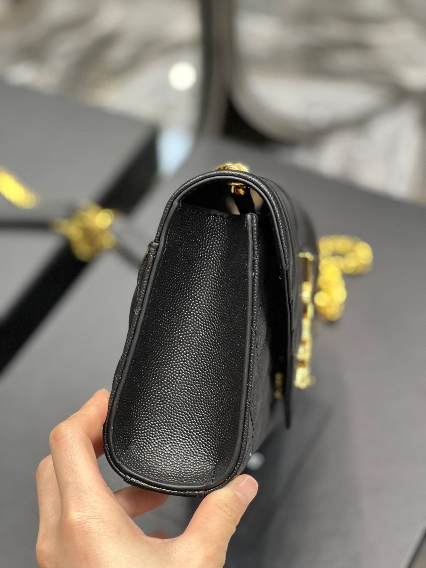 YSSL Small Bag Black In Mix Matelasse For Women 8in/21cm YSL 600195BOW911000