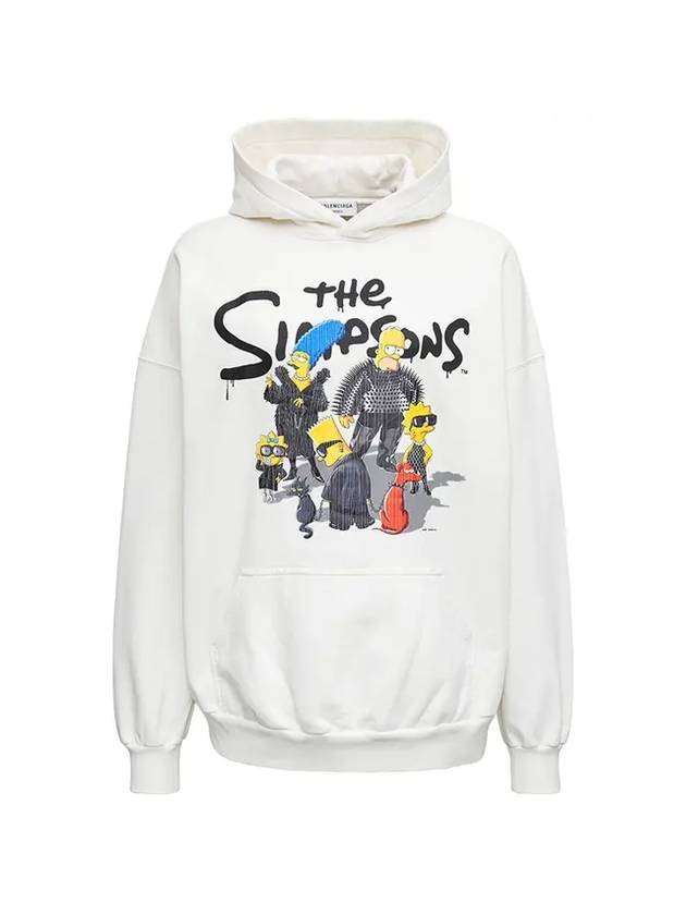 Luxury Balenciaga Trending 2025 The Simpsons Printed Hoodie White