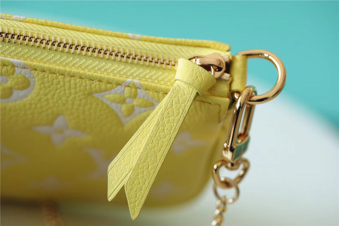 Top Quality Mini Pochette Accessoires Monogram Empreinte Lemon Curd Yellow For Women,  Shoulder And Crossbody Bags 15.5cm/6.1in Top Quality M46129