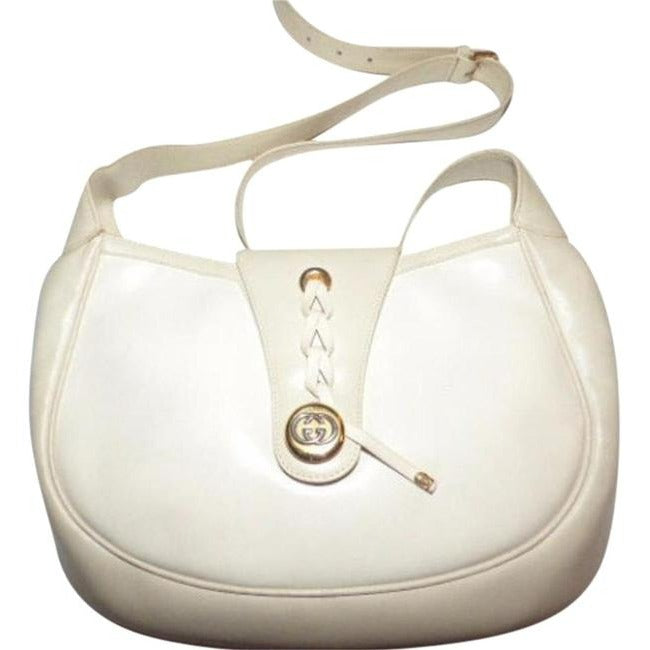 Gucci   Ivory Leather Satchel