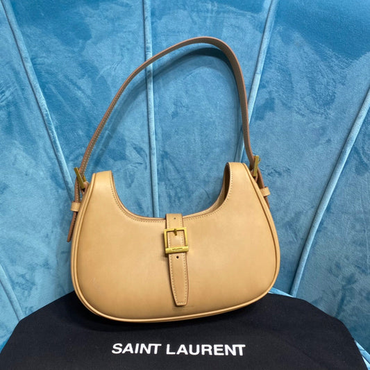 Top Quality Le Fermoir Hobo Bag Brown For Women 9.5in/24cm YSL 