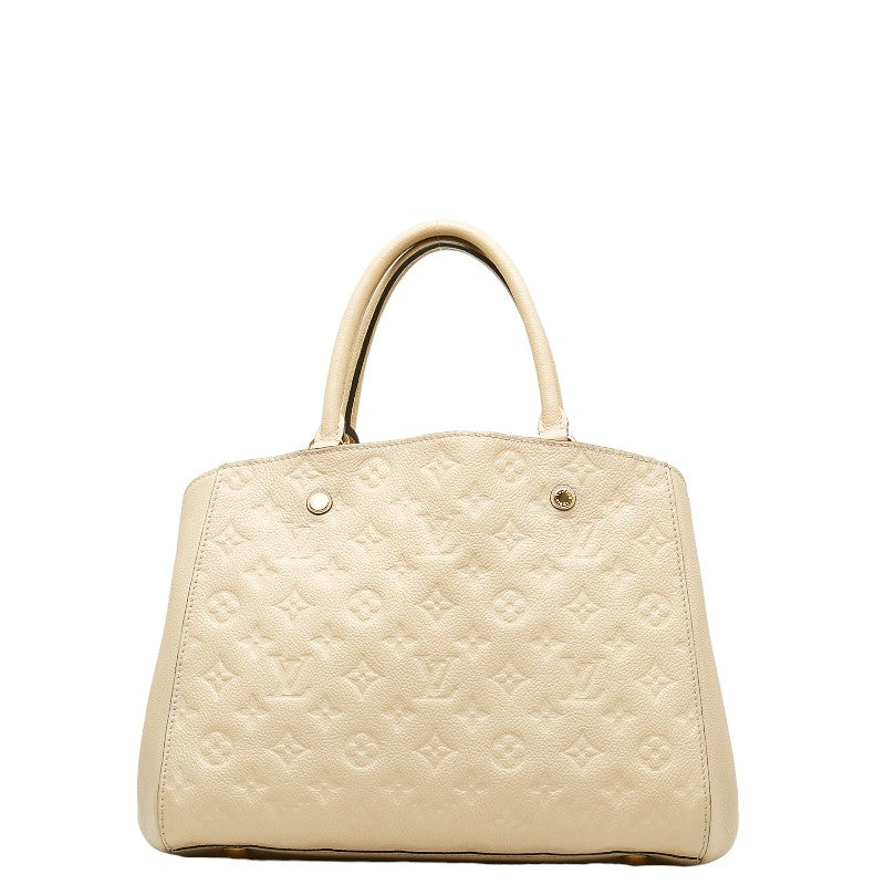 LOUIS VUITTON Louis Vuitton Monogram Amplant M41152 Handbag Leather Dune Beige