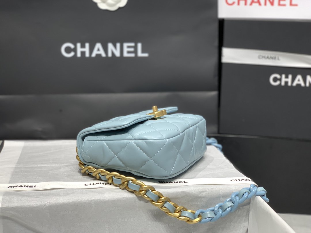 CHLMini Top Qualityap Bag Gold-Tone Metal Blue Bag For Women 13cm/5in