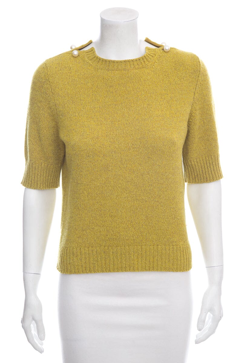 Chanel 2007 Chartre  Short Sleeve Sweater SZ 36