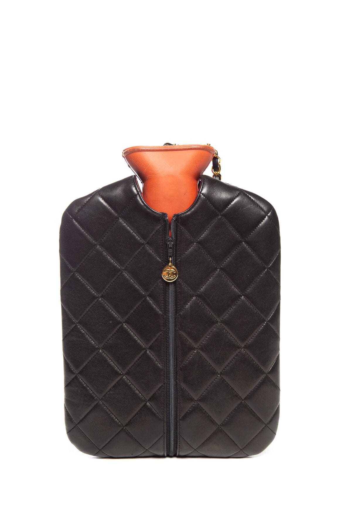 Chanel   (1991-1994) Black Sac Hot Water Bottle Cross-Body