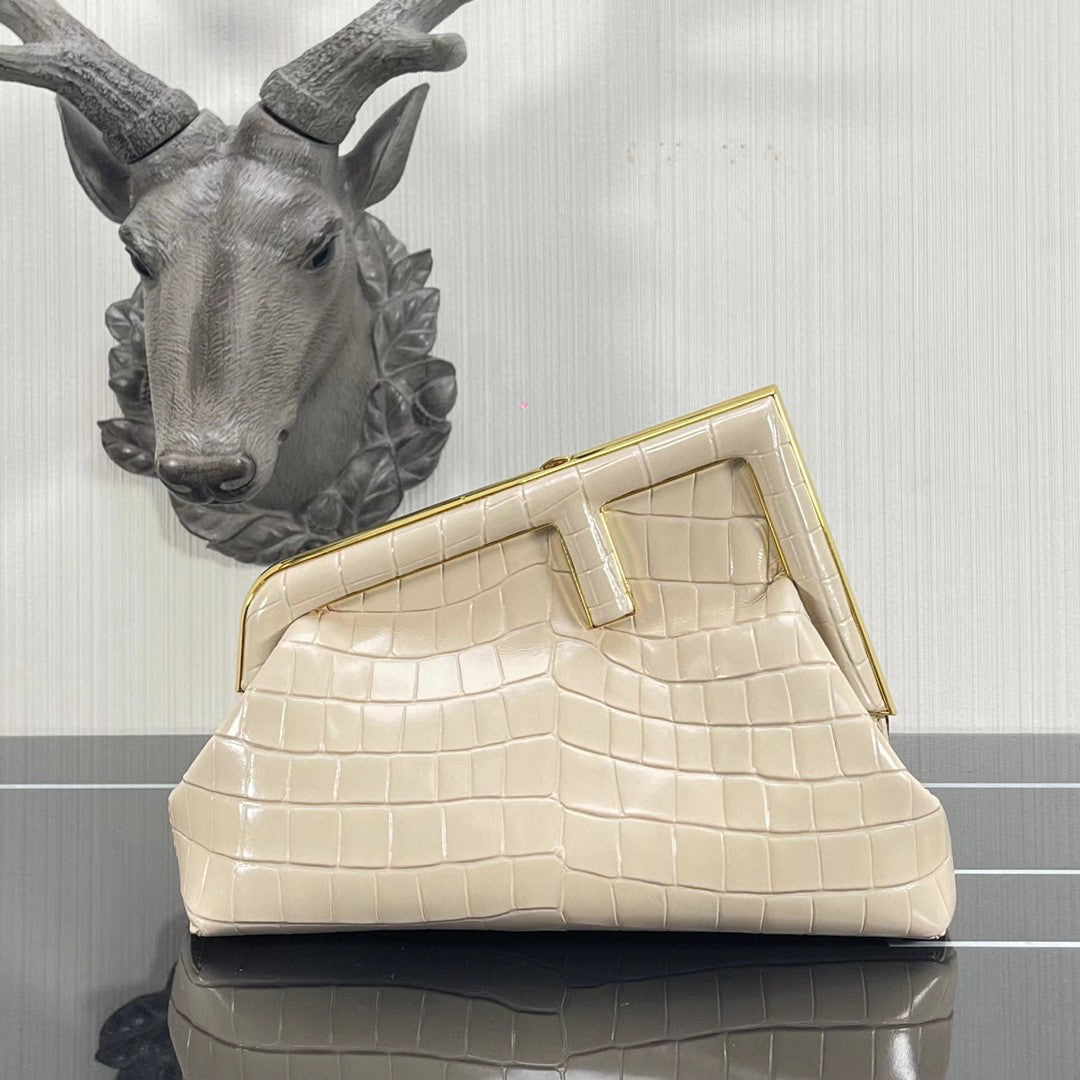 Top QualityTop Quality Top QualityTop Qualityrst Small White Crocodile Bag For Woman 26cm/10in
