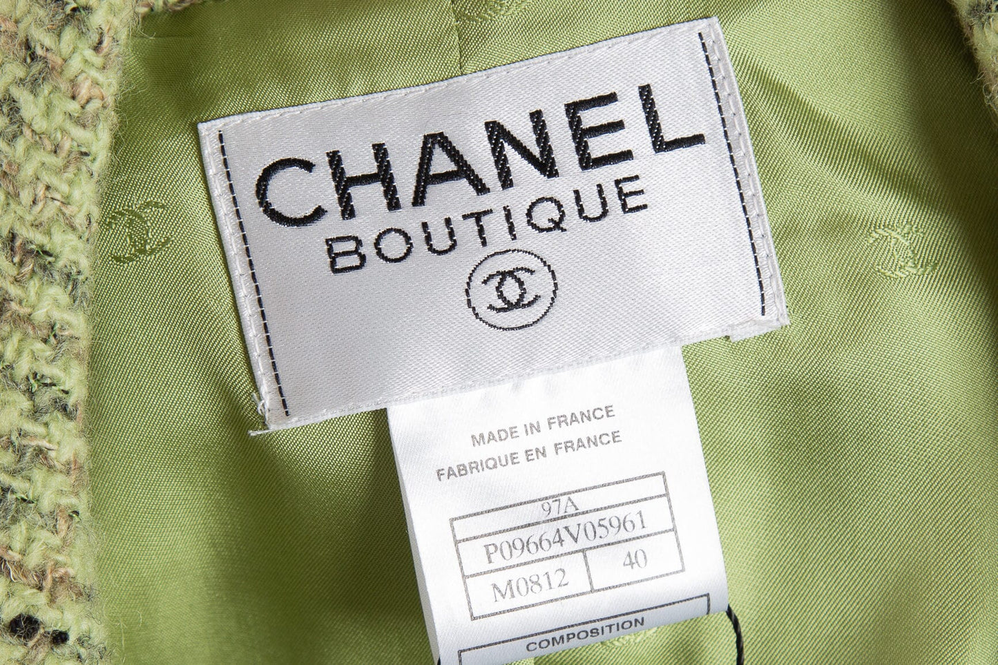 Chanel   1997 Autumn Moss Wide Leg Suit SZ 40