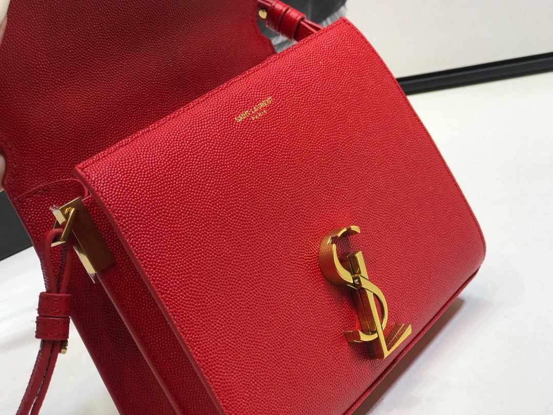 YSSL Cassandra Medium Top Handle Bag Red For Women 9in/24.5cm YSL  