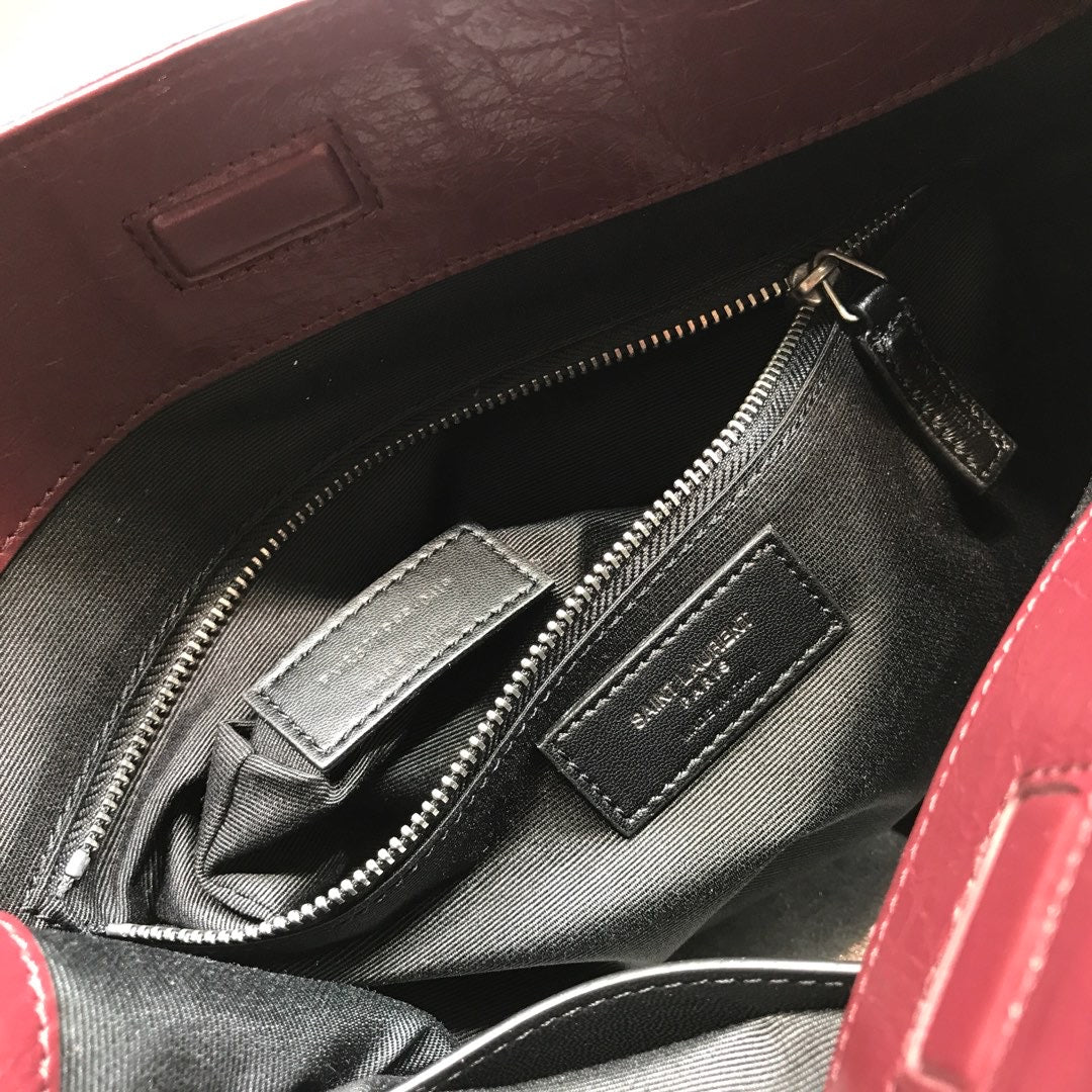 YSSL Niki Medium Shopping Bag Burgundy For Women 12in/32cm YSL 
