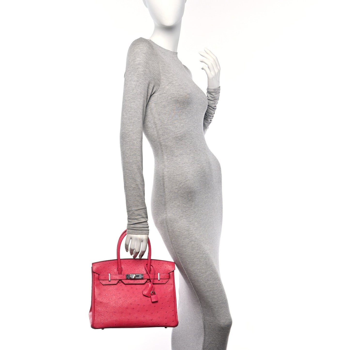 Hermes Ostrich Birkin 30 Rose Tyrien