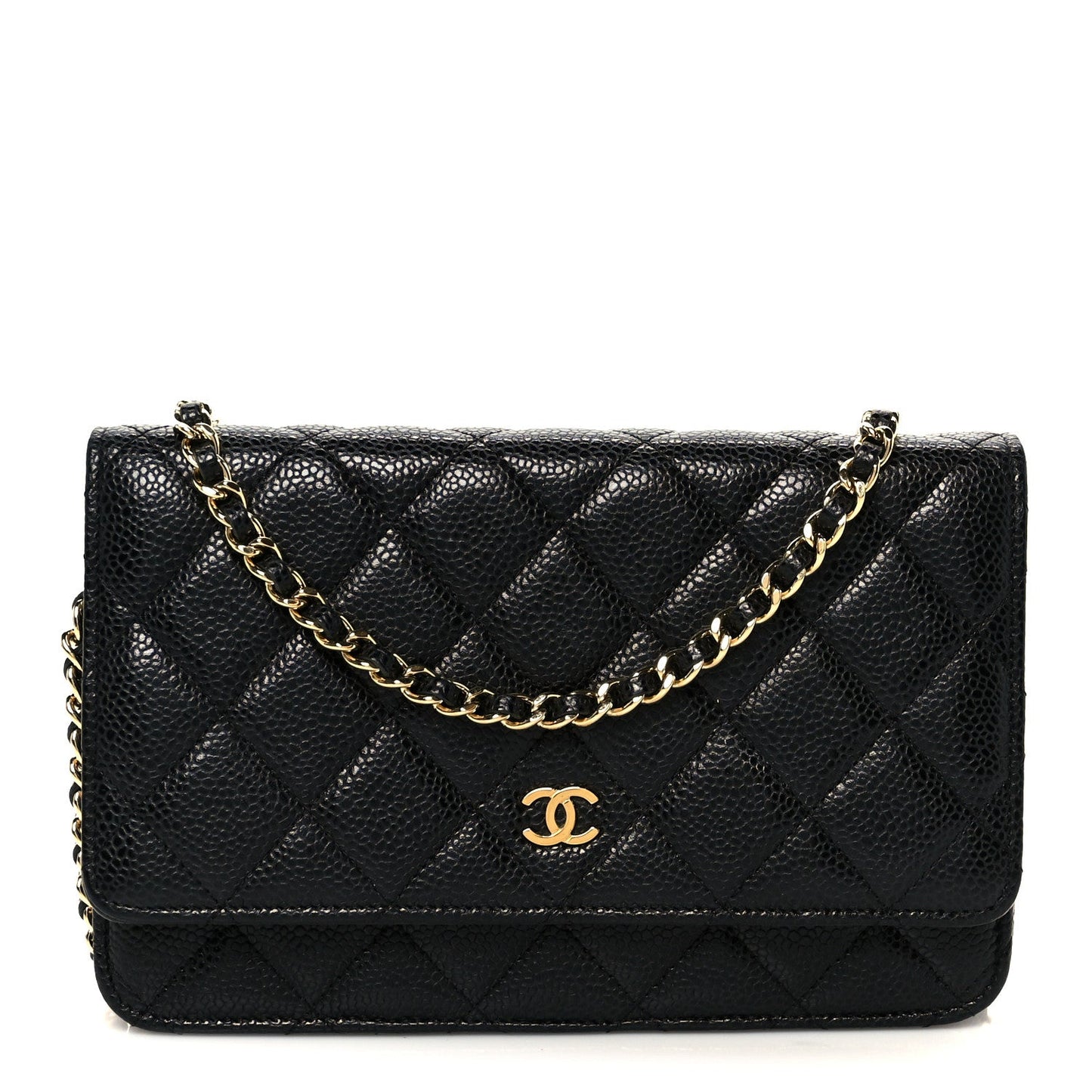 Chanel Caviar Quilted Wallet On Chain WOC Black