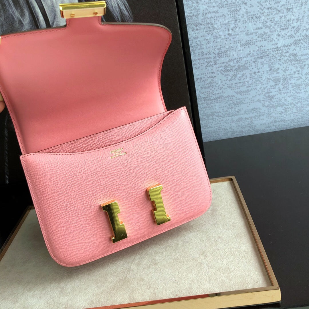 Top Quality Constance 23 Epsom Pink For Women, Womens Handbags, Shoulder Bags 9in/23cm