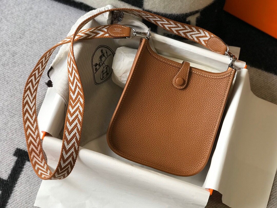Top Quality Evelyne 16 Amazone Bag Brown With SiTop Qualityer-Toned Hardware For Women, Shoulder And Crossbody Bags 6.3in/16cm