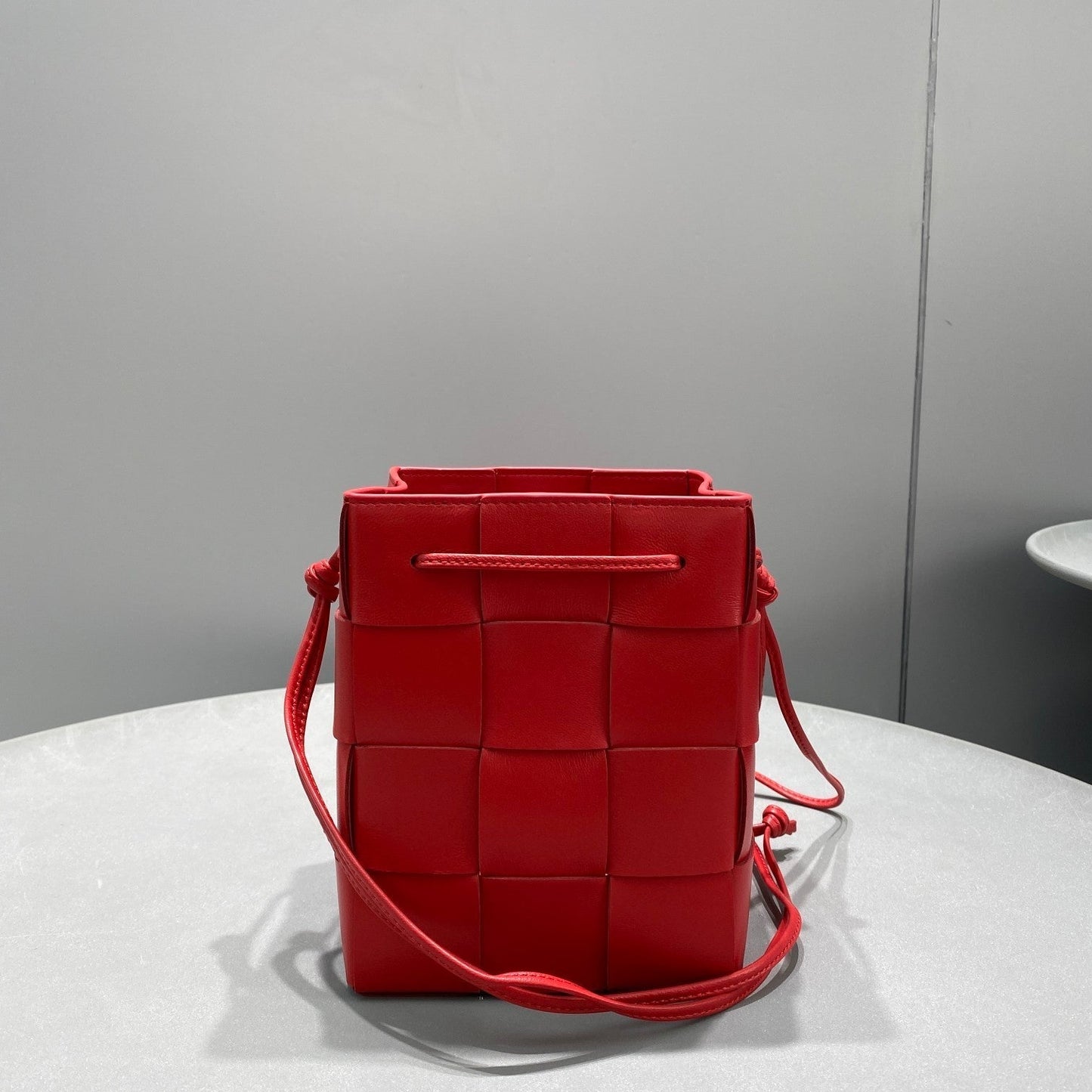 Top Quality Mini Cassette Bucket Bag Red, For Women, Bags 5.5in/14cm 680217VCQC46358
