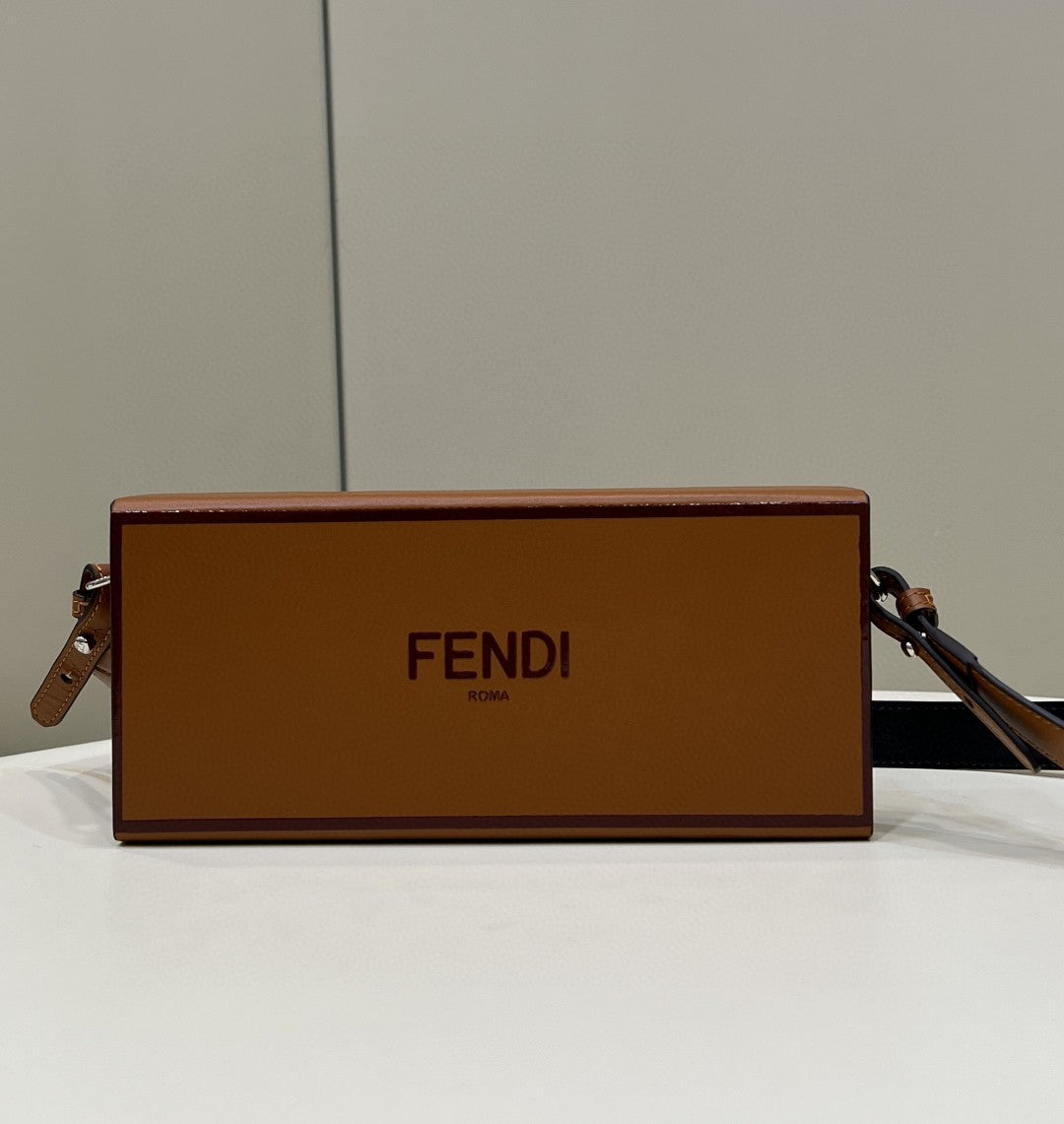 Top QualityTop Quality Horizontal Box Brown Bag For Woman 10.5cm/4in