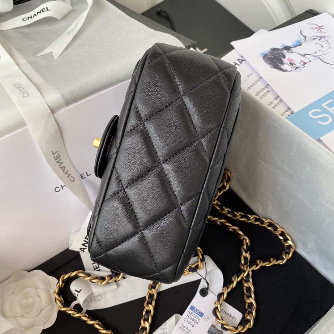 CHLSmall Top Qualityap Bag Gold Hardware Black For Women Handbags, Shoulder Bags 7.9in/20cm AS3450