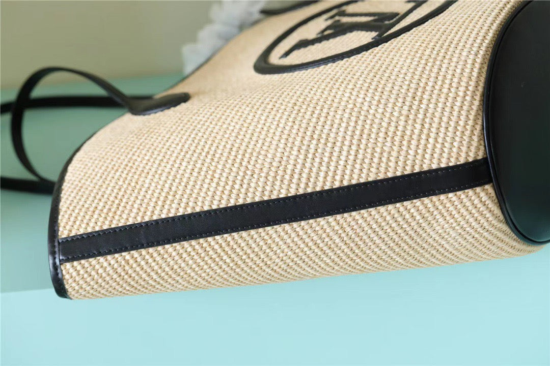 Top Quality Saint Jacques Raffia Black For Women,  Shoulder And Crossbody Bags 22.4in/57cm Top Quality M59808
