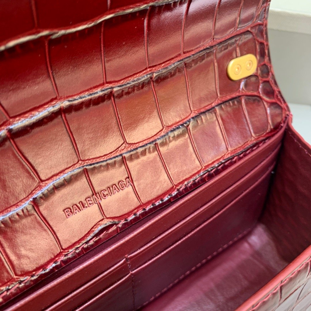 Top Quality Gossip Small On Chain Shoulder Bag Dark Red, For Women,  Bags 7.4in/19cm