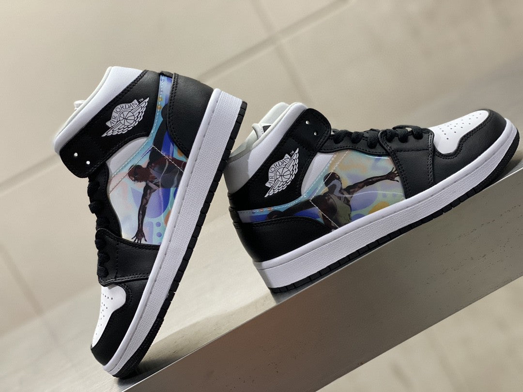 Top Quality Jordan 1 Mid Wmns ‘Hologram’ Black For Men DR9495-001