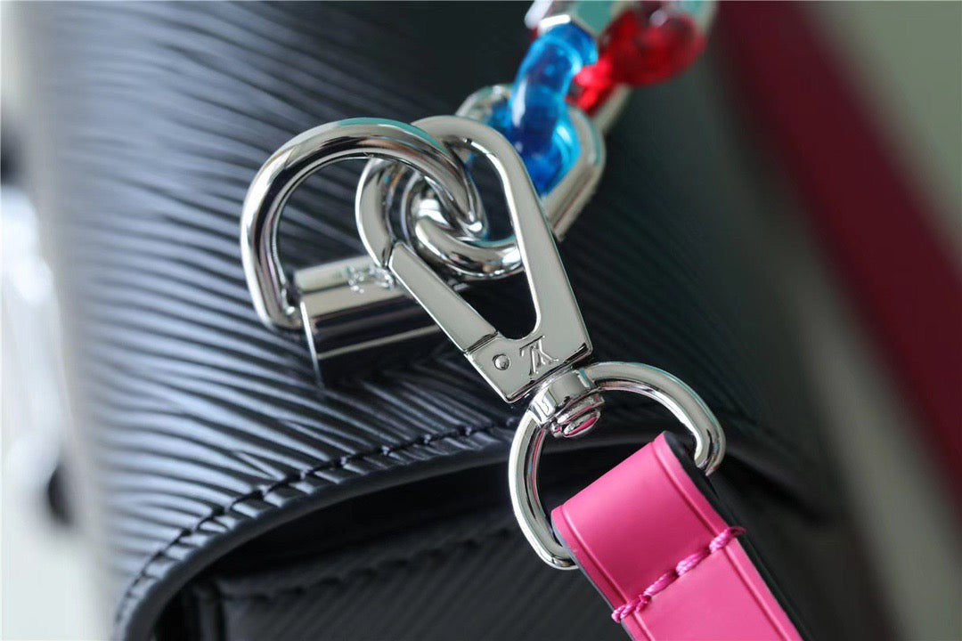 ouis Vuitton Twist MM Epi Black For Women,  Shoulder And Crossbody Bags 9.1in/23cm Top Quality 