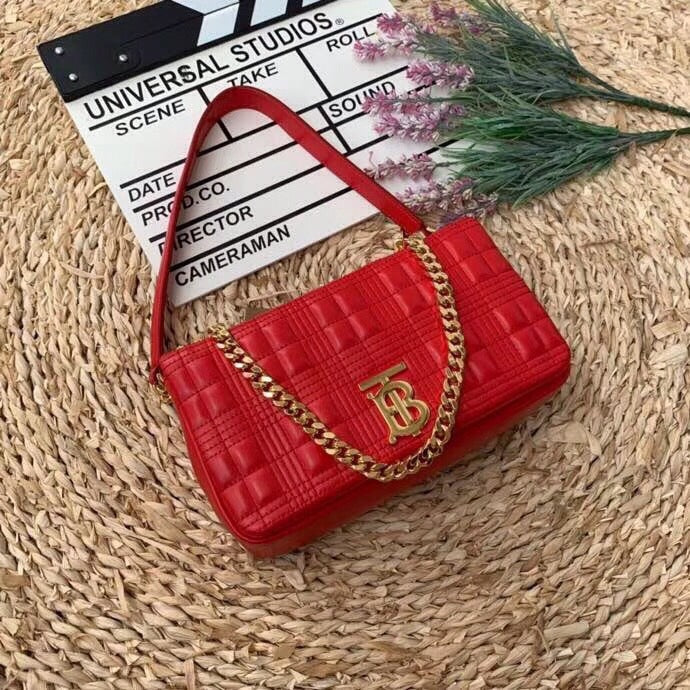 Top Quality Quilted MeTop Qualityum Lola Bag Monogram Red For Women, Bags 11in/28cm