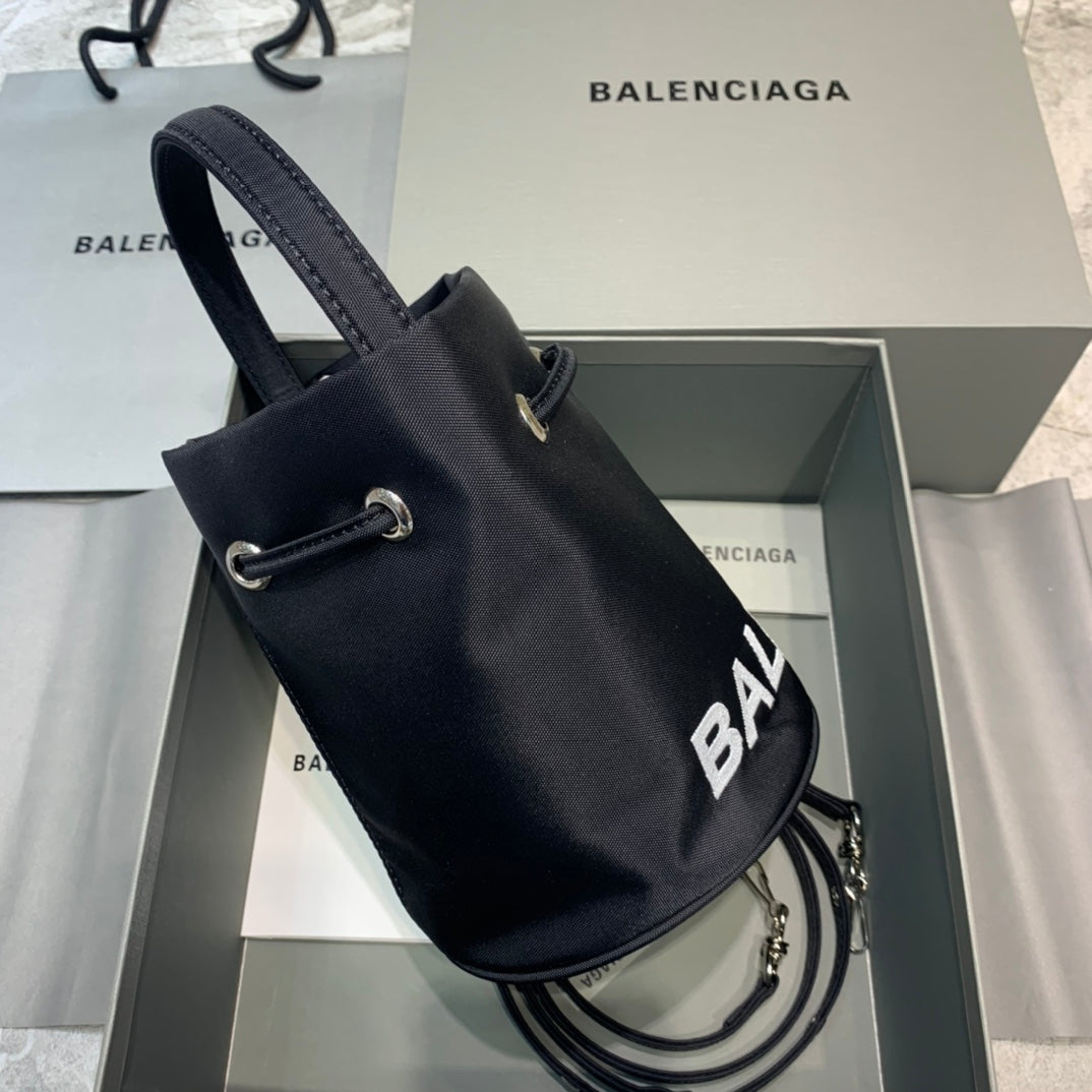 Balen Le Cagole MeTop Qualityum Bucket Bag In Black, For Women,  Bags 11.8in/30cm